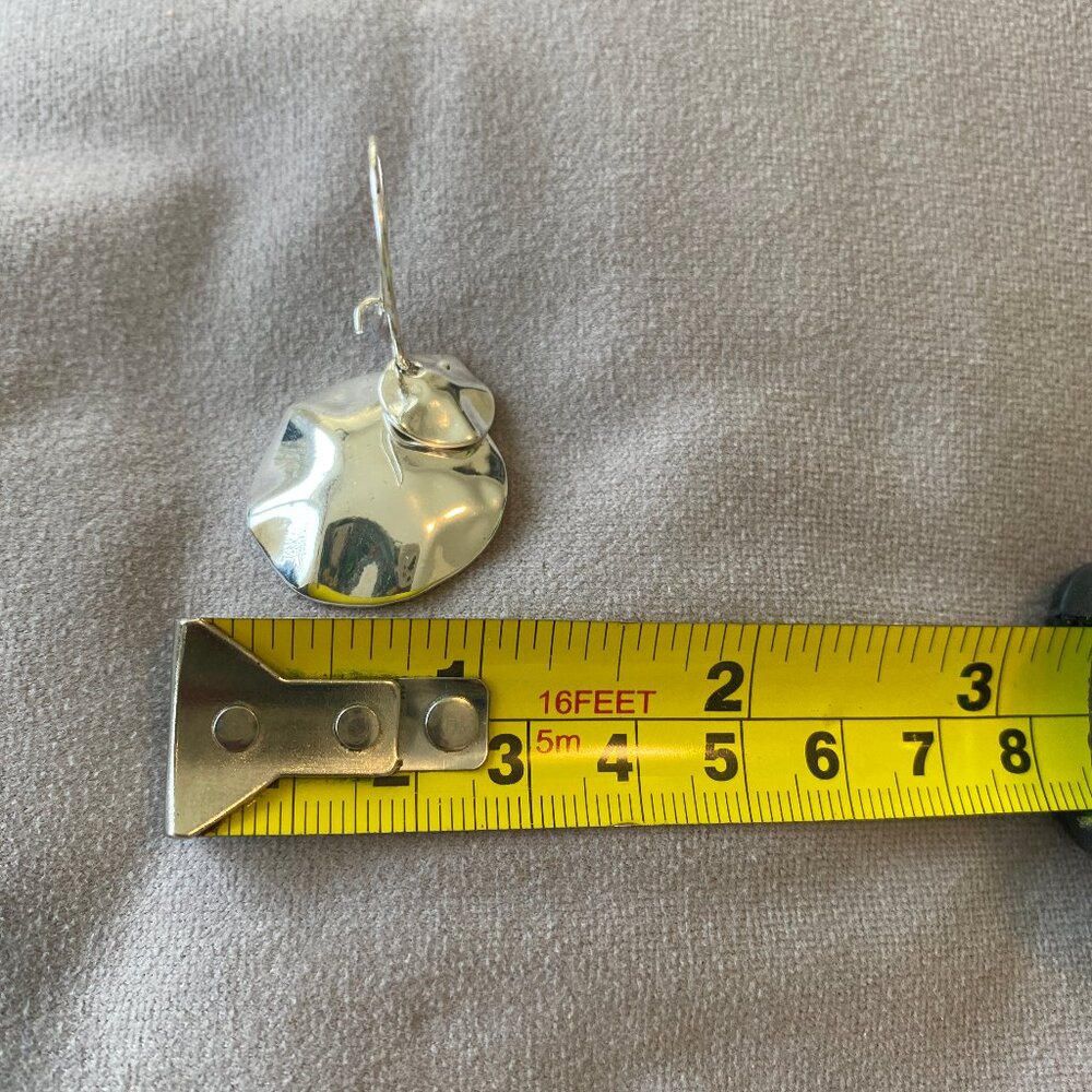 3 for 30 Shiny Silver Dangle Earrings Vintage, Non Tarnishing - Picture 6 of 6
